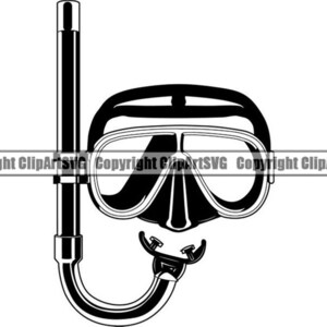 Scuba Diving Mask #7 Air Regulator Goggles Snorkel Snorkeling Nautical Swim Swimming Underwater Gear.SVG .EPS .PNG Vector Cricut Cut Cutting