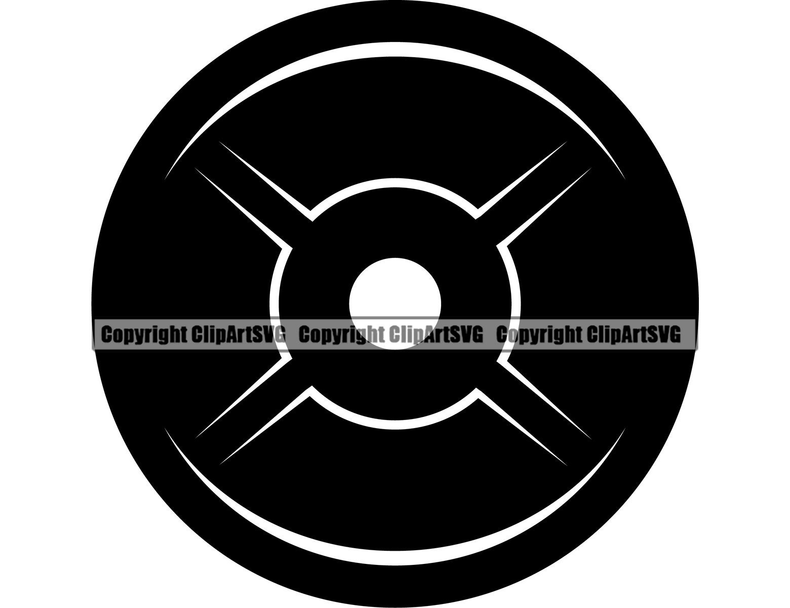 Gym Weight Plate Bodybuilding Fitness Workout Work Out Equipment Sports  Train Trainer Design Element Logo SVG PNG Vector Cricut Cut Cutting