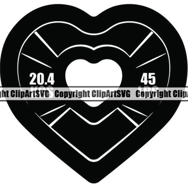 Weights Heart #2 Heart Weights Love Valentines Red Romantic Bodybuilding Workout Logo.SVG.EPS.PNG Digital Clipart Vector Cricut Cut Cuttings