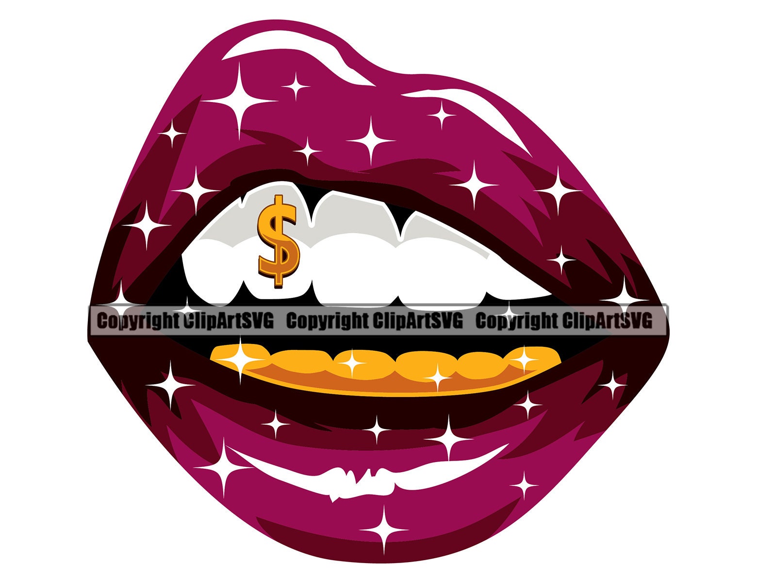 Sexy Lip Mouth Gold Teeth Dollar Sign Thug Gang Mask Woman Etsy 