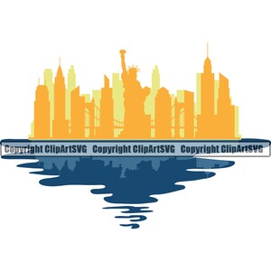 Cidade de Nova York Vida Urbana Meio Ambiente Edifício Skyline Área Cidade Estrada Rua Arte Design Elemento Logotipo SVG PNG Clipart Corte Arquivo de corte