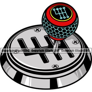 Op de afbeelding: Een zilveren versnellingspookknop met een zwart en rood versnellingschema. De knop heeft een zeshoekig patroon en de versnellingen zijn genummerd 1, 2, 3, 4, 5, 6 en R.