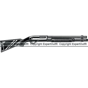 Politie politieagent Shotgun vuurwapen accessoires schouder Shot Gun automatische halfautomatische officier. SVG. PNG Clipart Vector Cricut knippen snijden