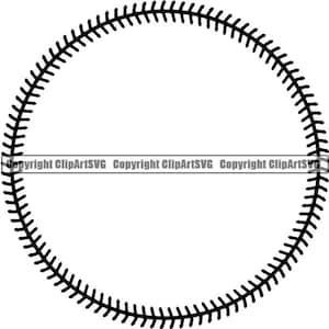 Può includere: Cornice circolare in bianco e nero con bordo a punto di baseball. Questa grafica può essere utilizzata per una varietà di progetti di artigianato.