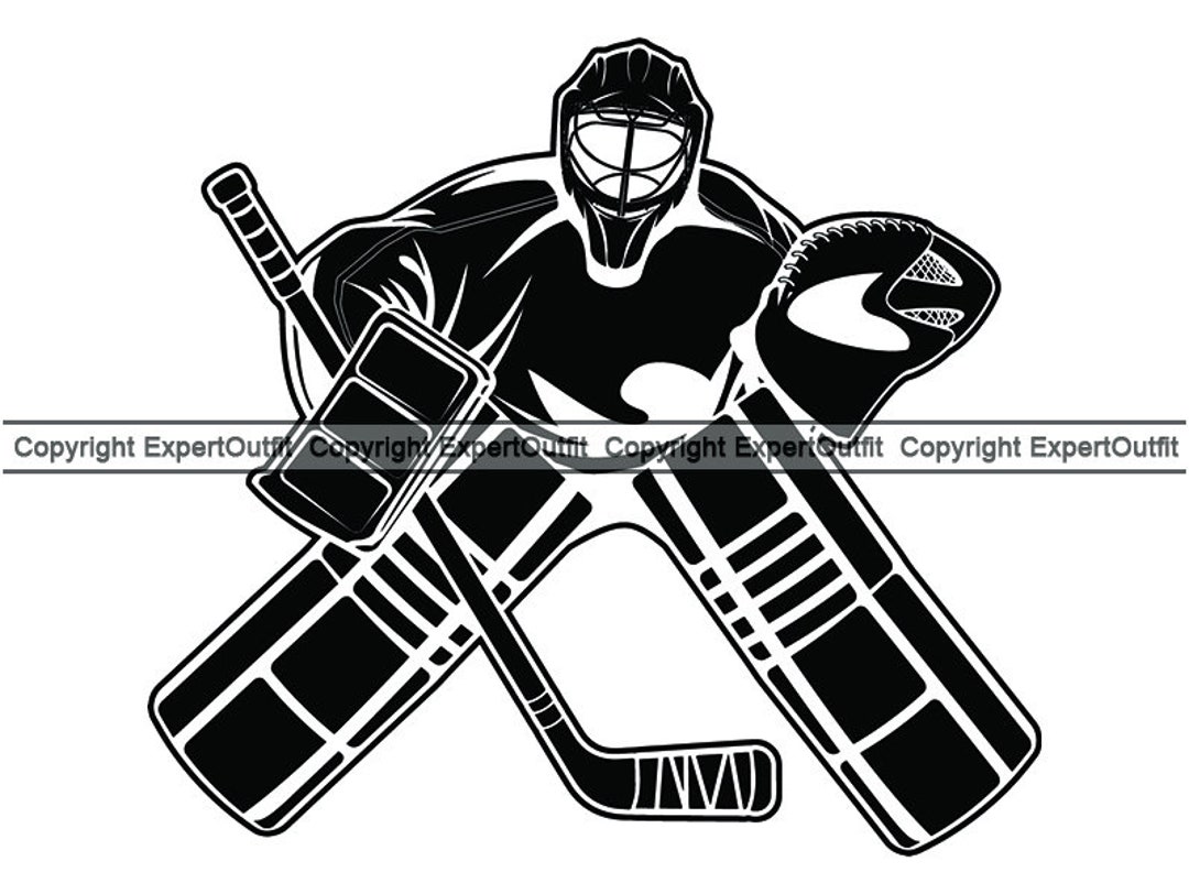 Hockey Player Goalie Uniform Gear Equipment Protection Athlete Athletic  Varsity Tournament Game .SVG .PNG Clipart Vector Cricut Cut Cutting - Etsy  ..., image size:1080x812