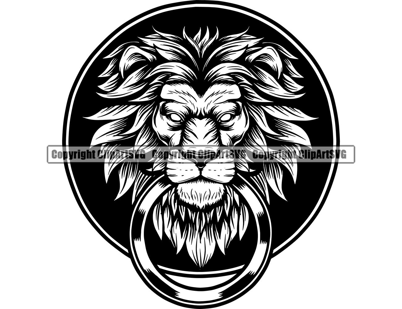 Lion Door Knocker Jungle Safari King Mascot School Team Head Etsy