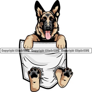 Schäferhund Hunderasse Shirt Tasche niedlich Pfote Welpe Welpe Haustier K-9 Art Design Element Logo SVG PNG JPG Clipart Vektor Cricut Cut Schneidedatei