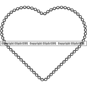 Militar Dog Tag Corrente Coração Amor Quadro Sinal Veterano de Guerra Soldado Americano Marinha Colar Honra Arte POW MIA SVG Vector Clipart Corte Corte