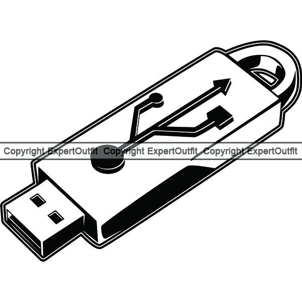 Flash Drive #1 USB Memory Technology Data Storage Digital Stick Computer Disk Transfer .SVG .PNG Vector Clipart Cricut Cut Cutting
