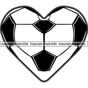 Voetbal #8 Hartvormige Liefde Futball Veld Team Sport School College Kids Game Logo. SVG. EPS. PNG Clipart Vector Cricut Cut Cutting
