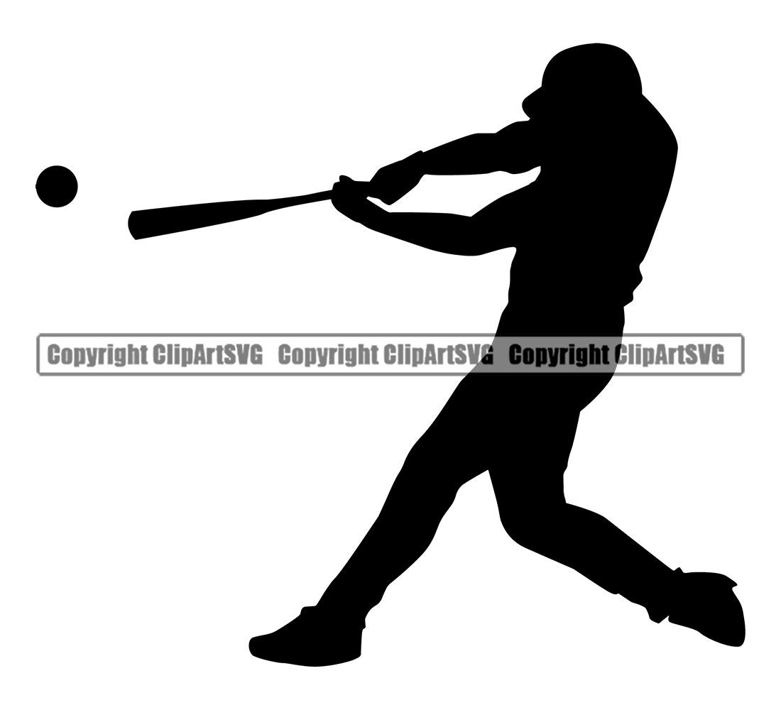 Left Handed Baseball Player Hitting Ball Bat League Home Run Etsy