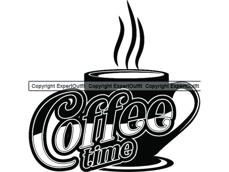 Download Coffee Logo Steam Java Roasted Beans Brew Mug Tea Food | Etsy