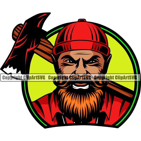 Lumberjack Axe Ax Saw Mill Lumber Tool Forrest Tree Chop Cut Wood Man Lumber Silhouette Text Name Design Logo SVG PNG Vector Clipart Cut