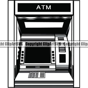 Geldautomat #1 Geldautomat Finanzen Bank Geld Banking Kredit Debit Karte Technologie Abheben .SVG .PNG Vektor Clipart Cricut Cut Cutting