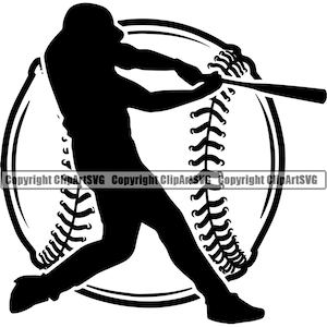 Baseball Logo #22 Player Tournament Ball Bat League Equipment School Team Game Field Sport Logo.SVG .EPS .PNG Vector Cricut Cut Cutting File