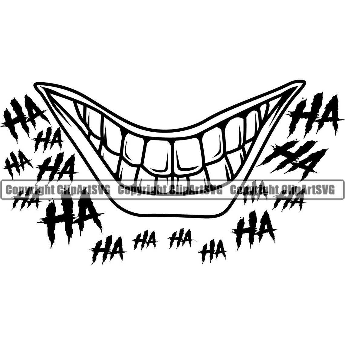 Joker Smile Clown Laughing Ha Funny Mouth Mask Evil Grin Grinning Teeth ...