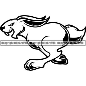Lapin lapin mascotte école équipe tête visage Sport eSport jeu emblème signe insigne icône étiquette texte Design Logo SVG PNG Vector Clipart coupe fichier