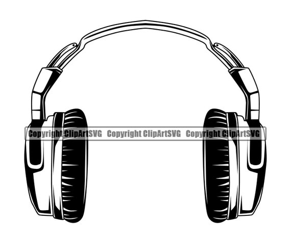 Retro Style Headphones White Vinyl Nontransparent Decal Sticker 5