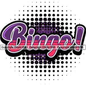 Bingokaart gokken gokker gokker kans geluk loterij Lotto bal Keno Casino weddenschap spel Logo SVG PNG Clipart Vector knippen snijden bestand