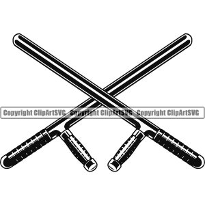 Politieagent Baton Night Stick Zelfverdediging Wapen Politieagent Cop Uniform Wet Misdaad Veiligheid Ontwerp Logo SVG PNG Clipart Clipart Vector Cut
