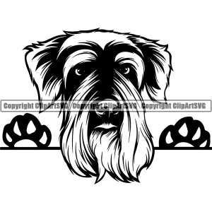 Soft Coated Wheaten #3 Peeking Puppy Dog Breed Pedigree K-9 Animal Pet Terrier Cartoon Head Logo .SVG .PNG Clipart Vector Cricut Cut Cutting