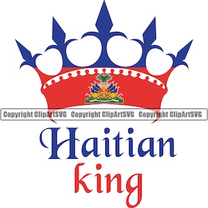 Haiti Haitian King Crown Royalty Flag Country World Nation Map Sign Symbol Design Element Art Logo SVG PNG Clipart Vector Cutting Cut File