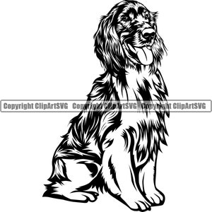 Irish Setter Dog Breed Sit Sitting Puppy Pup Pet Art Cocker Spaniel Welsh English Springer Spaniel Logo SVG PNG Clipart Vector Cut Cutting