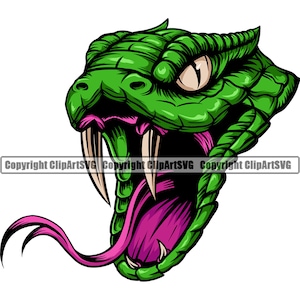 Ratelslang slang hoofd reptiel Wildlife wilde dieren dierentuin mascotte Cobra Viper Python Design Art Logo SVG PNG Clipart Vector Cricut knippen snijden