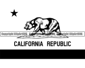 California State Flag U.S. US United America American Nation National .SVG .EPS Instant Clipart Vector Cricut Cut Cutting Download File