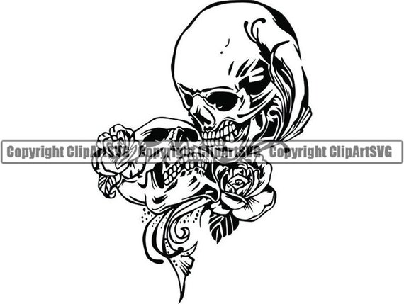 Skull 50 Hear Speak See No Evil Kill Killer Tattoo Human Bodypart Skeleton  Bone Death Design Logo.svg.png Clipart Vector Cricut Cut Cutting - Etsy  Denmark