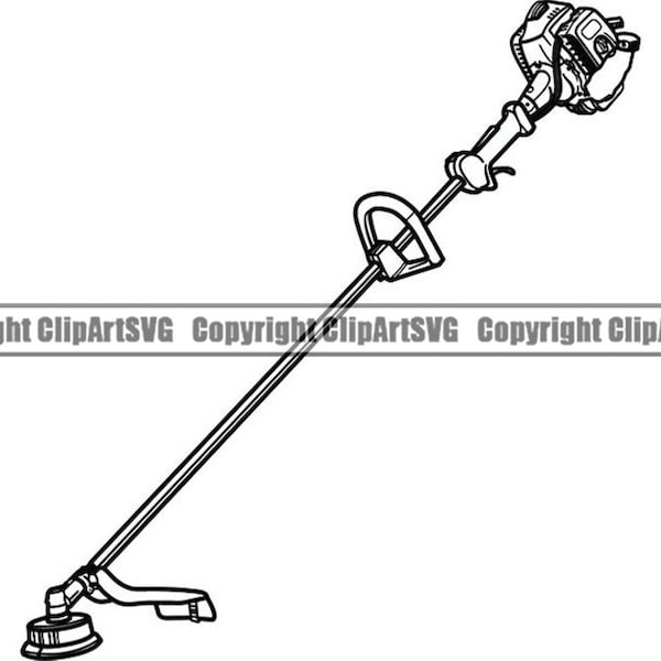 Weed Wacker #1 Grass Yard Garden Nature Lawn Landscape Mowing Business Company Logo .SVG .EPS .PNG Clipart Vector Cricut Cutting File