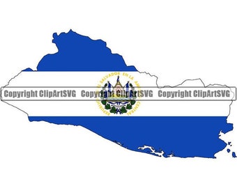 El Salvador Salvadoraanse Midden-Amerika land wereld nationale natie vlag kaart logo kunst. JPG. PNG clipart clip art ontwerp grafische download