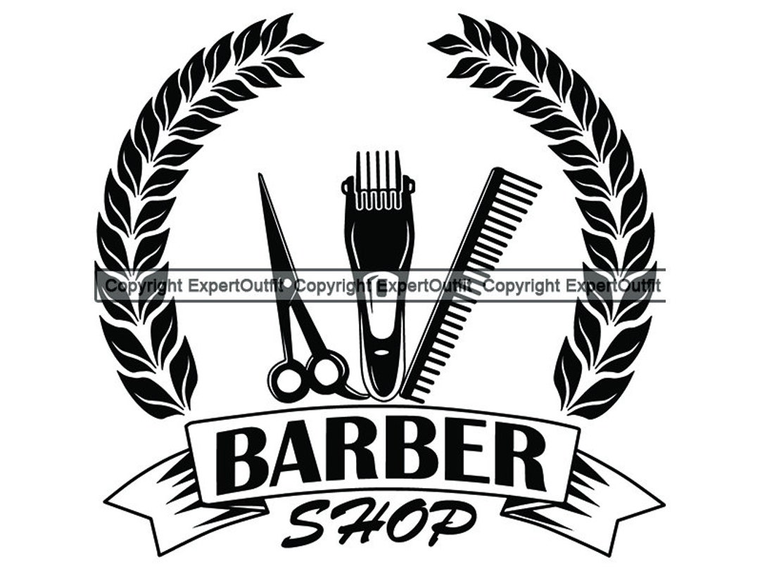 Barber Shop Stickers (.eps) Free Vector Download 