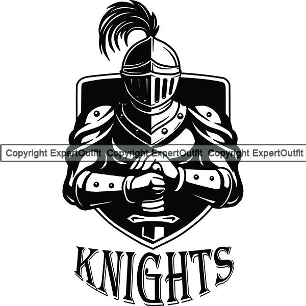 Knight Knighthood Military Soldier Swordsman Musketeer War Metal Armour Sports Shield Mascot Logo.SVG.PNG Clipart Vector Cricut Cut Cutting