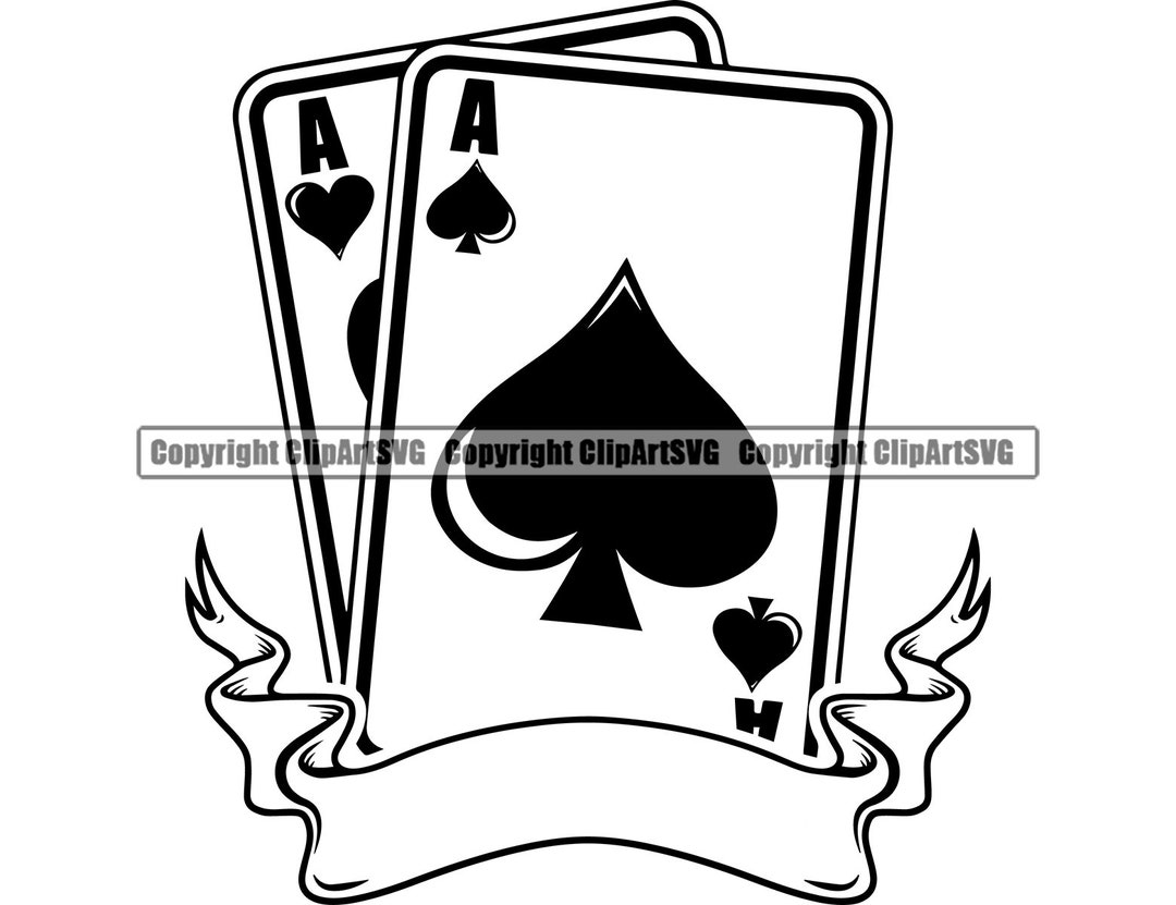 Poker 2 Pocket Aces Playing Card Gambling Gamble Casino Bet Etsy