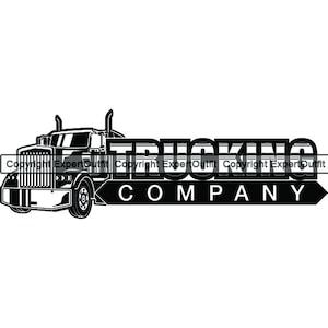 Truck Driver Trucking Delivery Company Big Rigg Semi Tractor Trailer Cab Shipping Moving Logo .JPG .SVG Clipart Vector Cricut Cut Cutting