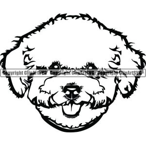 Bichon Frise #1 Dog Smiling Happy Breed Puppy K-9 Pedigree Purebred Bloodline Animal Pet Design Logo SVG PNG Vector Clipart Cut Cutting File