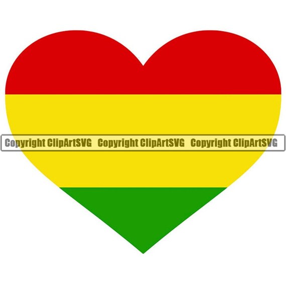 Bolivia Heart Shaped Flag Bolivian South America Country World | Etsy