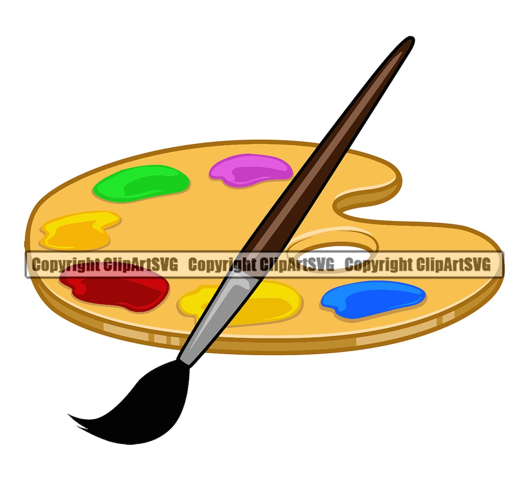 Painting Paint Brush Palette Painter Wet Bristle Tip Artist Art Artwork ...