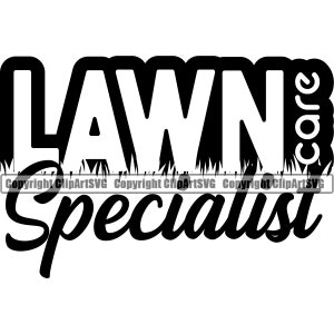 Landscaping Lawn Care Specialist Landscaper Hedge Sheers Plant Green Grass Flower Yard Tool Design Logo PNG SVG Vector Clipart Cut Cutting