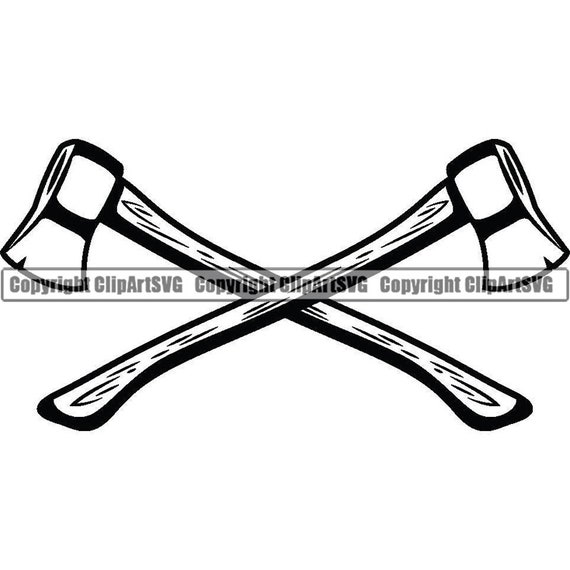 Lumberjack Logo 2 Axes Crossed Tool Chop Forrest Trees Woods Etsy