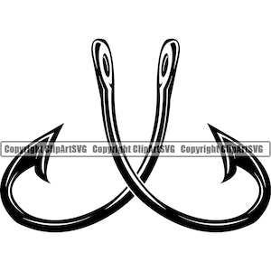 Fish Hook SVG - Fish Hook Cut File - Fish Hook PNG - Fish Hook DXF -  Cutting File - Fishhook Clip Art - Fishing Hook svg - Téléchargement  numérique