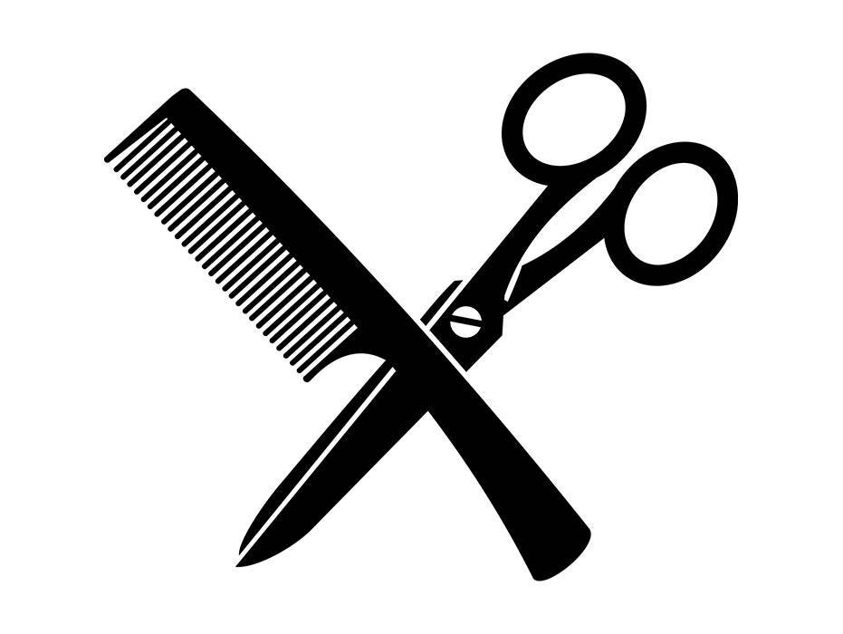 Hairstylist Logo 5 Comb Scissors Salon Barber Shop Haircut Etsy