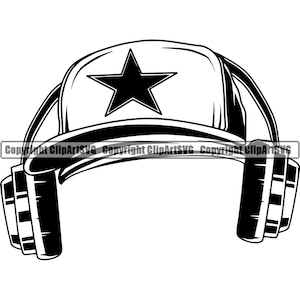 DJ DJ Hut Kopfhörer Cool Turntable Spin Plattenspieler Mixer Disc Jockey Vinyl Musik Club Design Logo SVG PNG Vektor Clipart geschnitten Datei