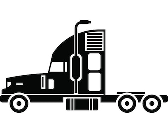 Truck Driver #23 Trucker Big Rigg 18 Wheeler Semi Tractor Trailer Cab Flat Bed Company Trucking Logo.SVG .EPS .PNG Vector Cricut Cut Cutting
