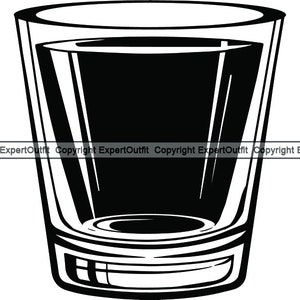 Borrelglas #3 Mixed Drink Alcohol Liquor Ice Bar Pub Tavern Barman Glass Shooter Drinking Party Logo. SVG. PNG Vector Cricut Cut Cutting