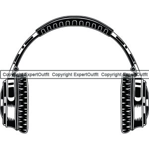 Kopfhörer #5 Musik Schallwelle Hören Wireless Bluetooth Dj Stereo Ausrüstung Studio Kopfhörer .SVG .PNG Clipart Vektor Cricut Schnitt Schneiden
