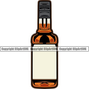 Bottiglia di liquore Alcool Whisky Vodka Rum Drink Bar Pub Taverna Spirito del partito Bicchiere da vino Elemento di design vuoto Logo SVG PNG Vector Taglio Taglio