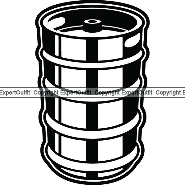 Beer Keg #3 Beer Alcohol Brewery Metal Barrel Drink Container Lager Bar Brewing Can Pub Booze .SVG .PNG Clipart Clipart Vector Cut Cutting