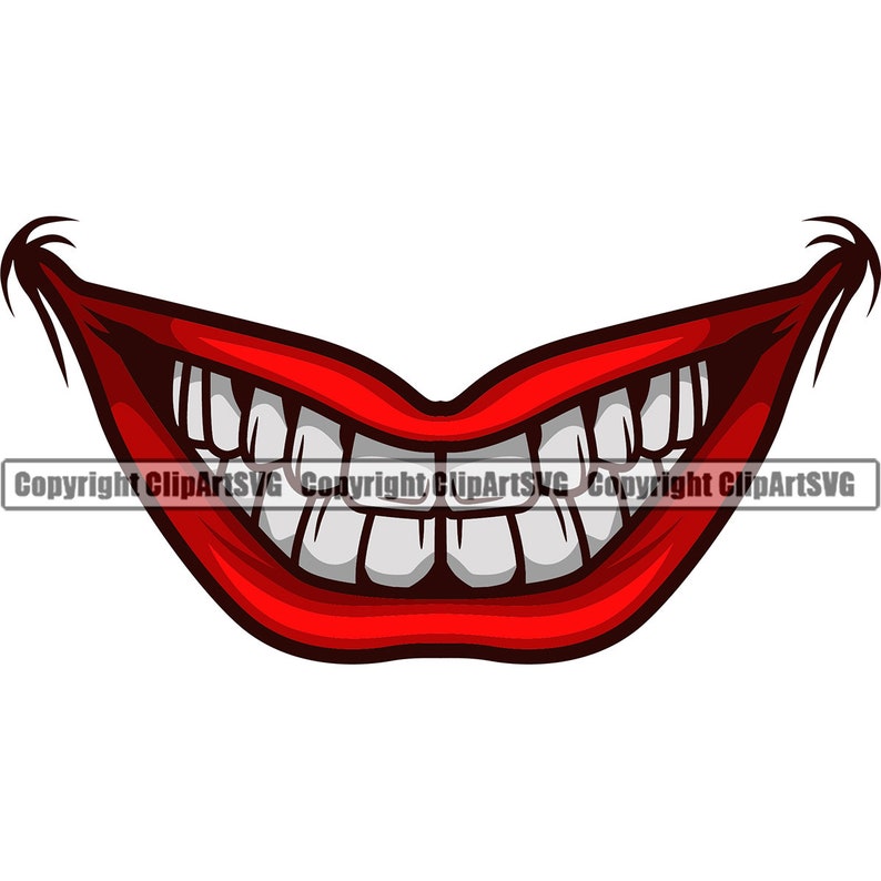 Joker Smile Clown Laughing Ha Funny Mouth Mask Evil Grin - Etsy